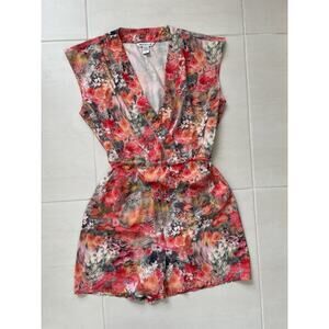 Athleta Romper Marlow Floral Bloom V Neck Lightweight Summer Comfort